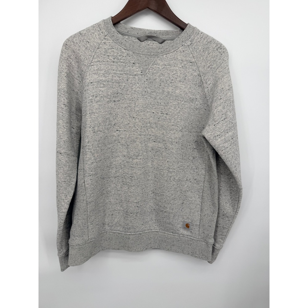 Carhartt Crewneck Sweatshirt Womens L 12/14 Gray Heather Relaxed Fit 104410